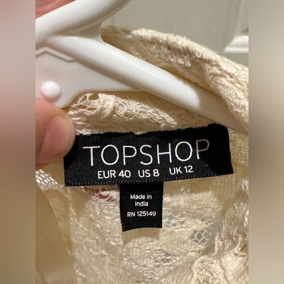 Top Shop lace blouse size 8 - Picture 3 of 3